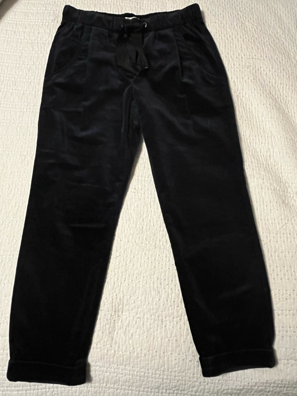 Brunello Cucinelli Dark Navy velvet  Drawstring Pants only worn once